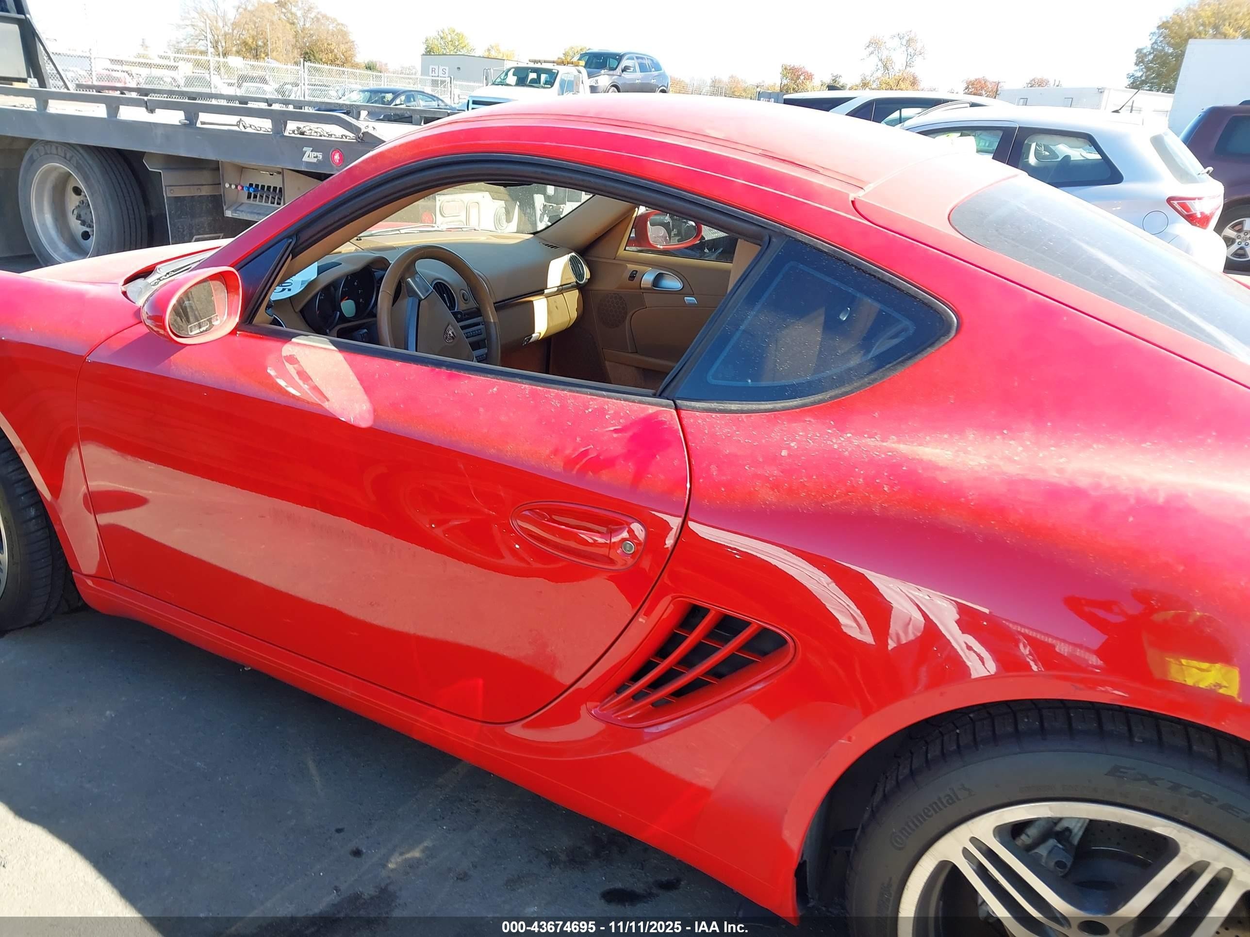 2007 Porsche Cayman   Red vin: WP0AA29807U762852