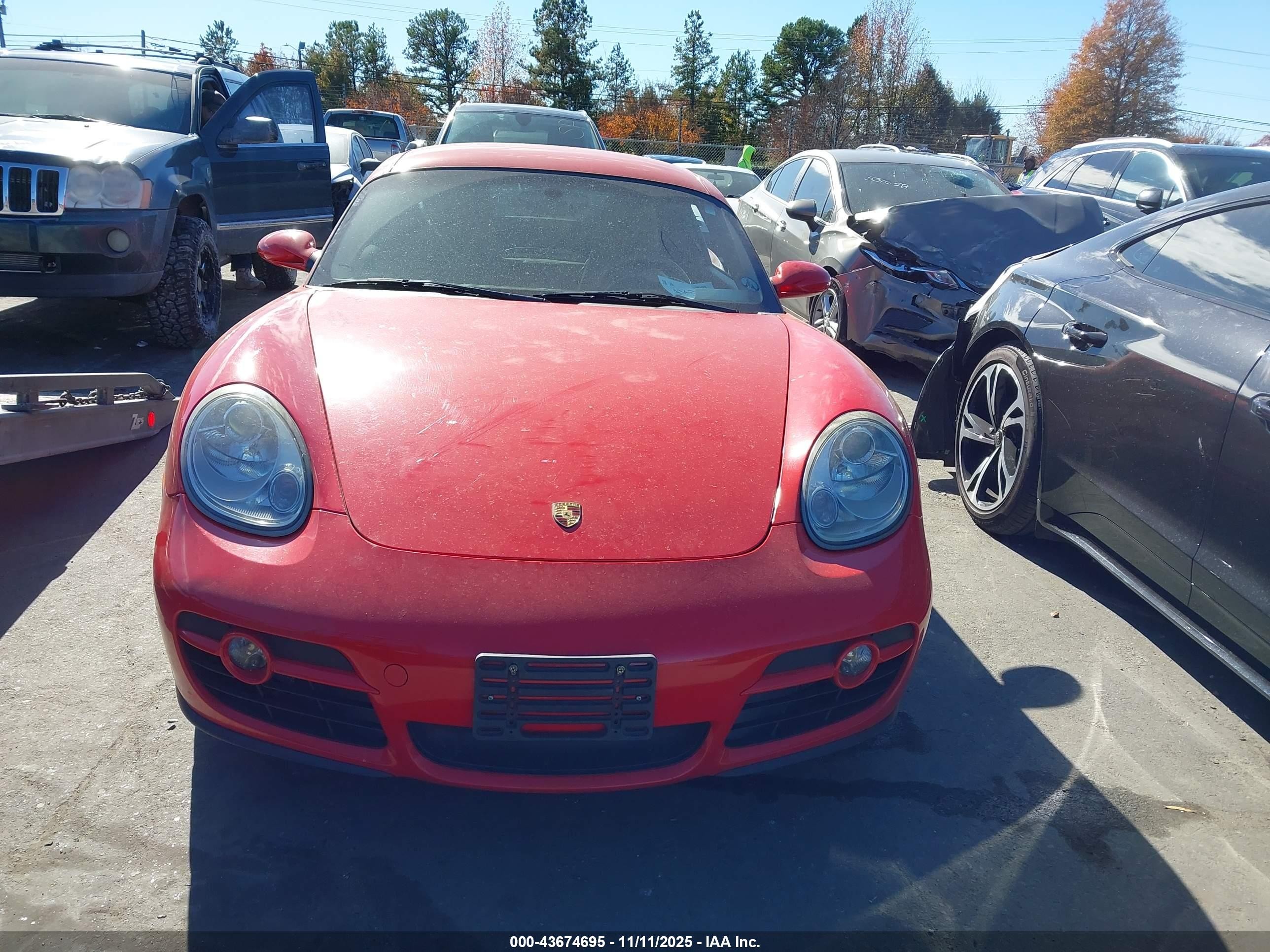 2007 Porsche Cayman   Red vin: WP0AA29807U762852