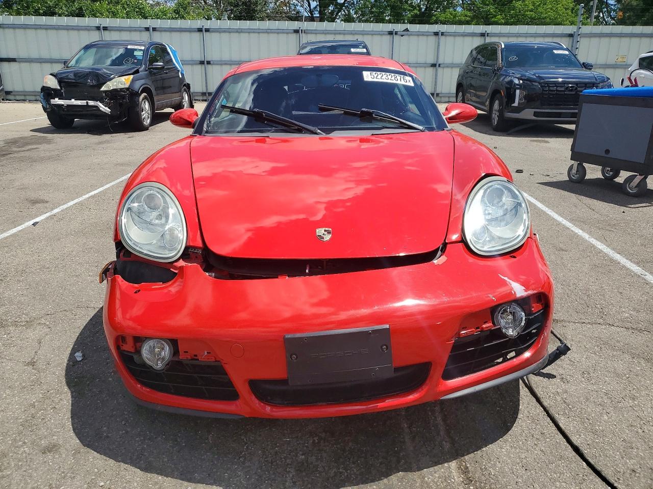 2007 Porsche Cayman Red vin: WP0AA29827U760424