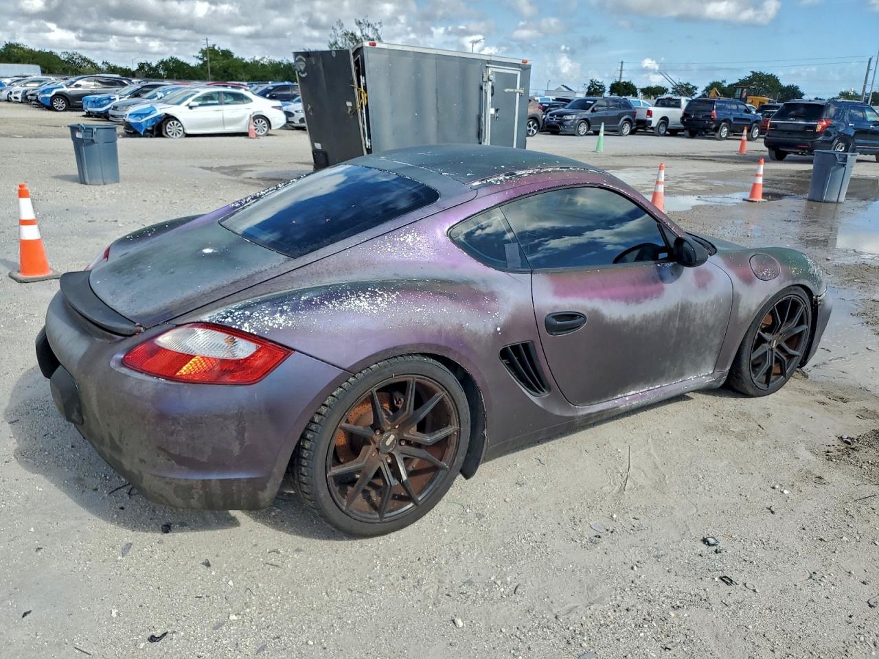 2007 Porsche Cayman Purple vin: WP0AA29837U761968