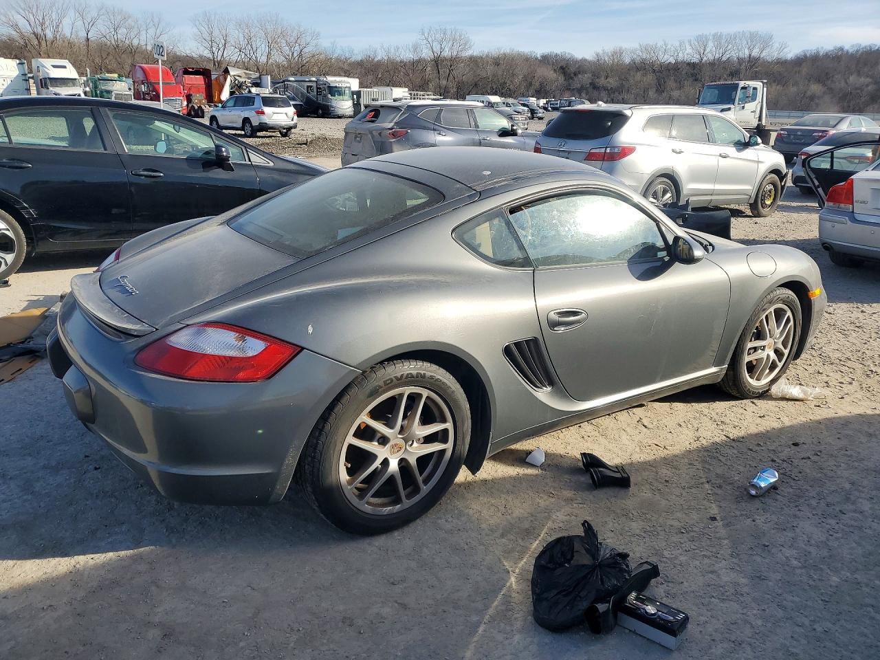 2007 Porsche Cayman Silver vin: WP0AA29857U762832
