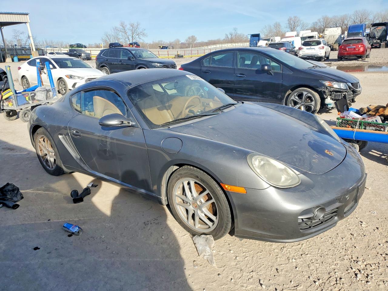 2007 Porsche Cayman Silver vin: WP0AA29857U762832