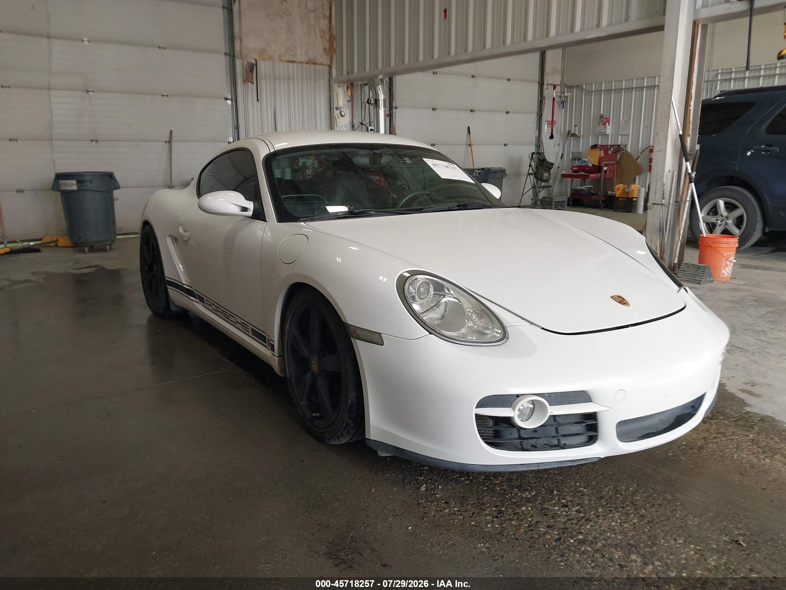 2007 Porsche Cayman   White vin: WP0AA29887U763439