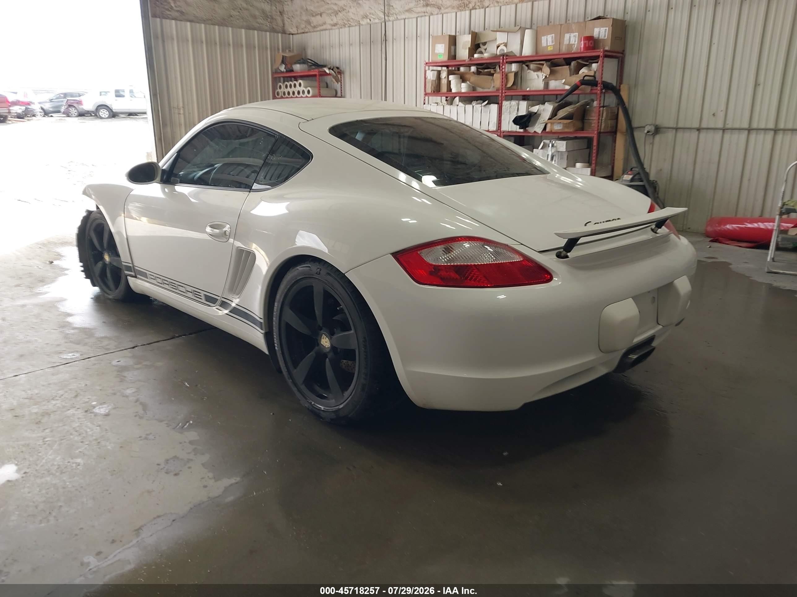 2007 Porsche Cayman   White vin: WP0AA29887U763439