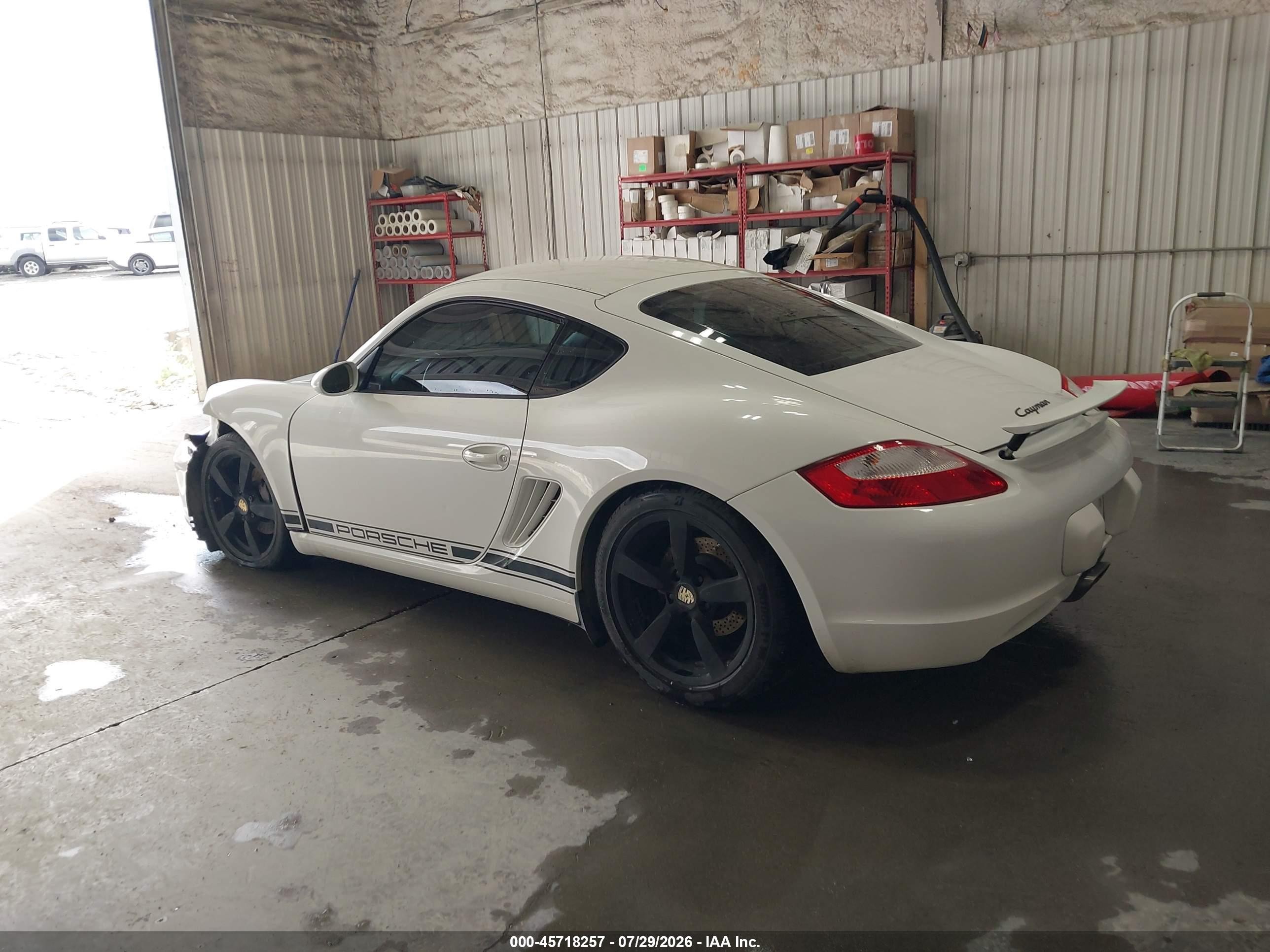 2007 Porsche Cayman   White vin: WP0AA29887U763439