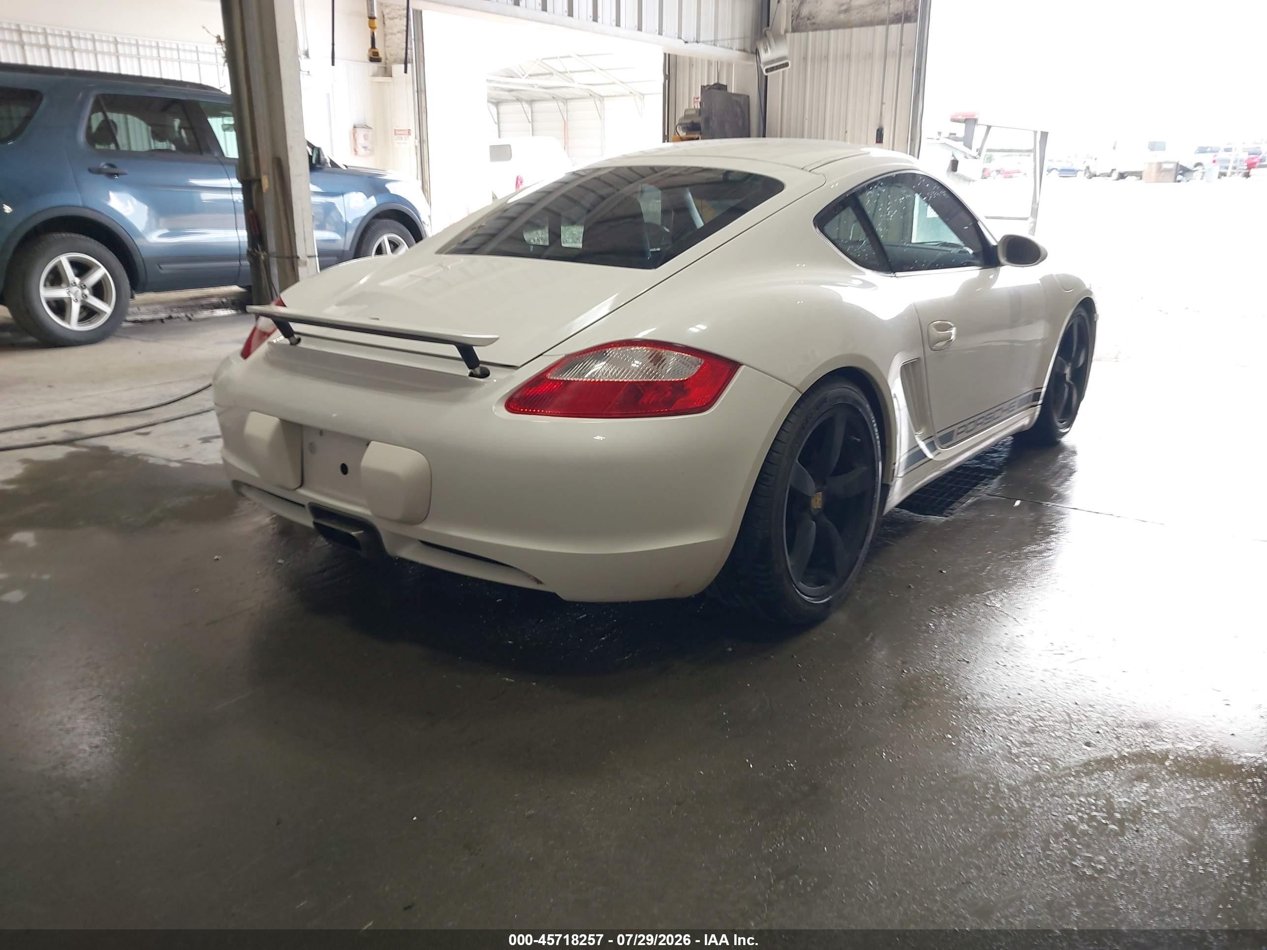 2007 Porsche Cayman   White vin: WP0AA29887U763439