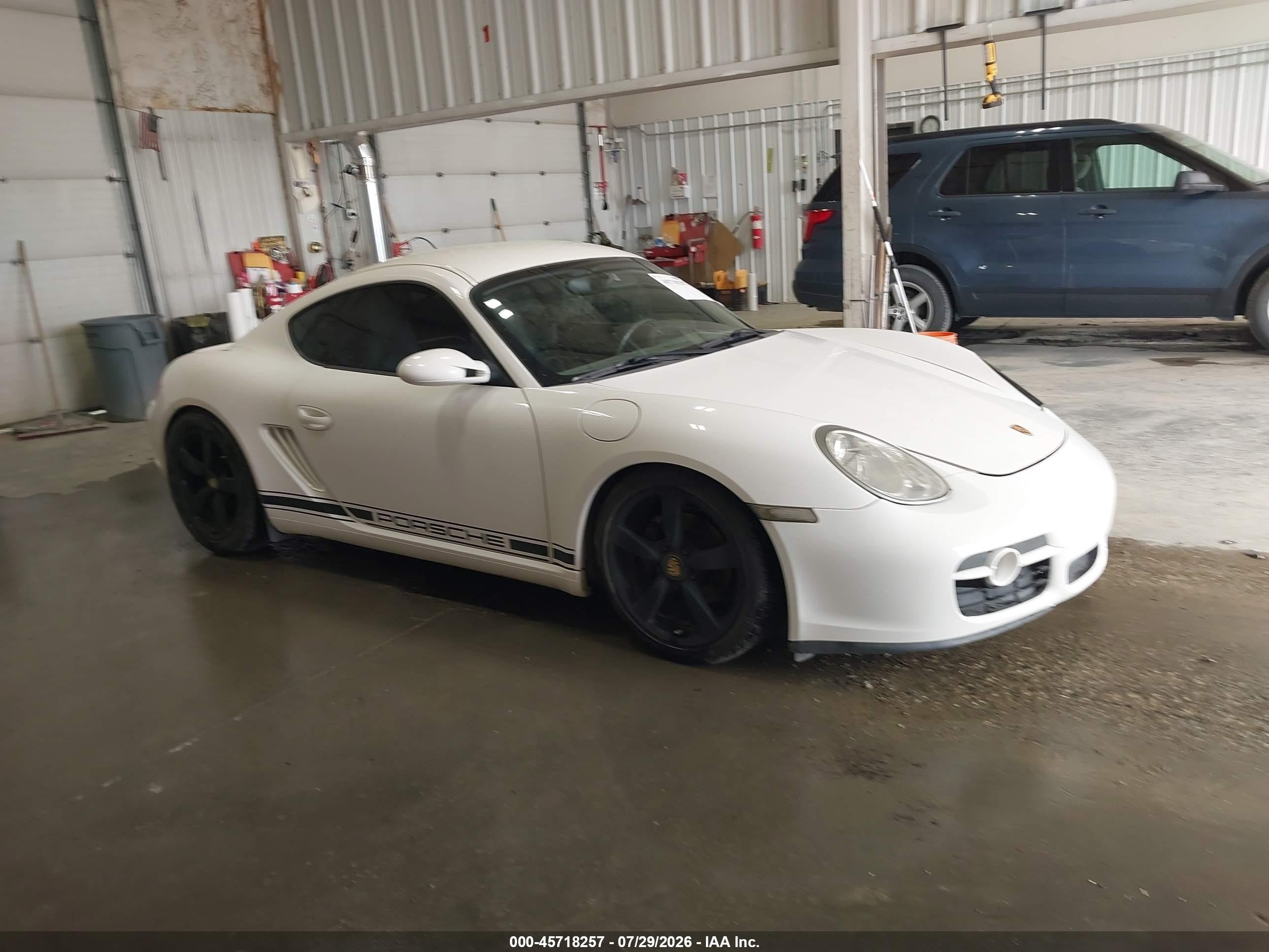 2007 Porsche Cayman   White vin: WP0AA29887U763439