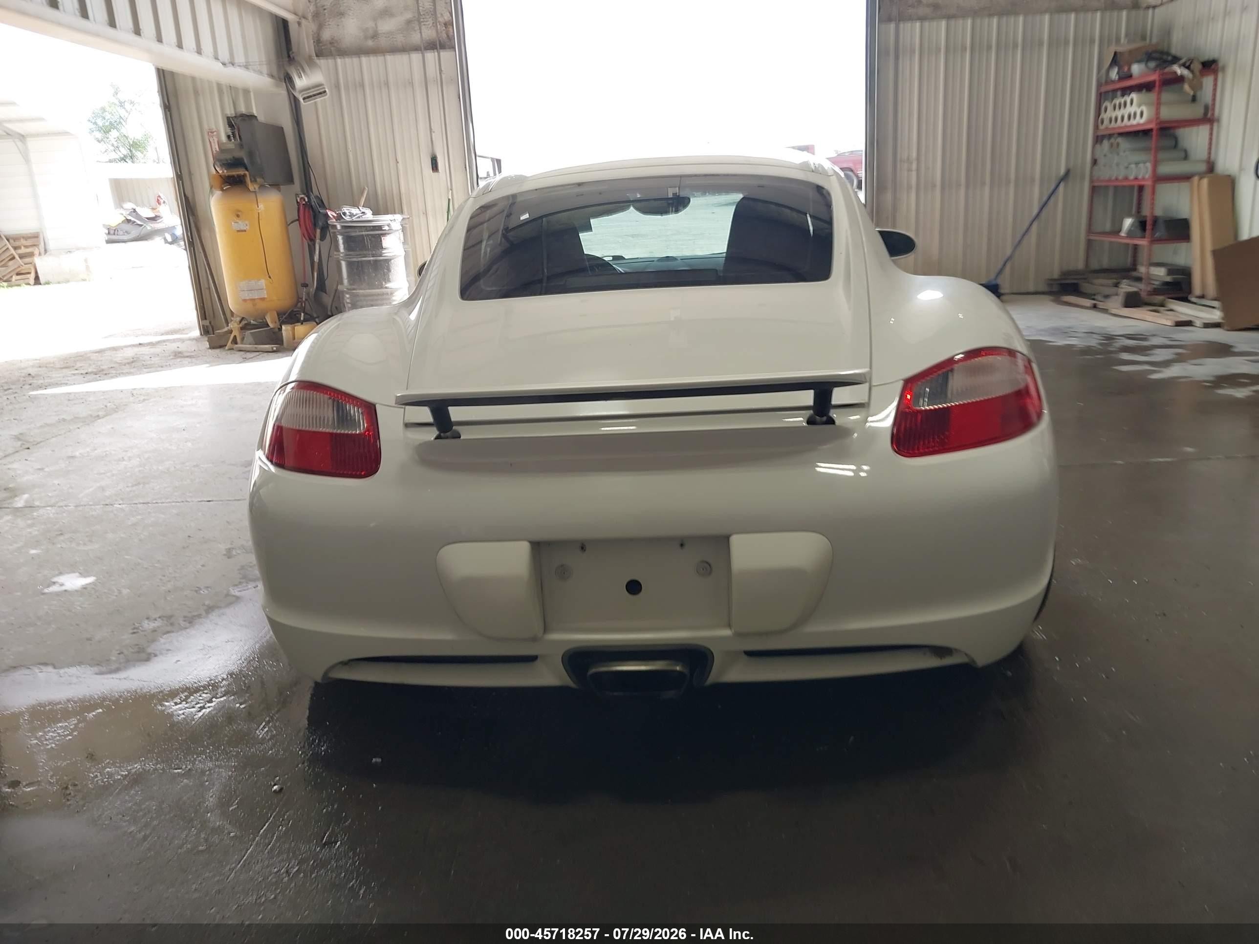 2007 Porsche Cayman   White vin: WP0AA29887U763439