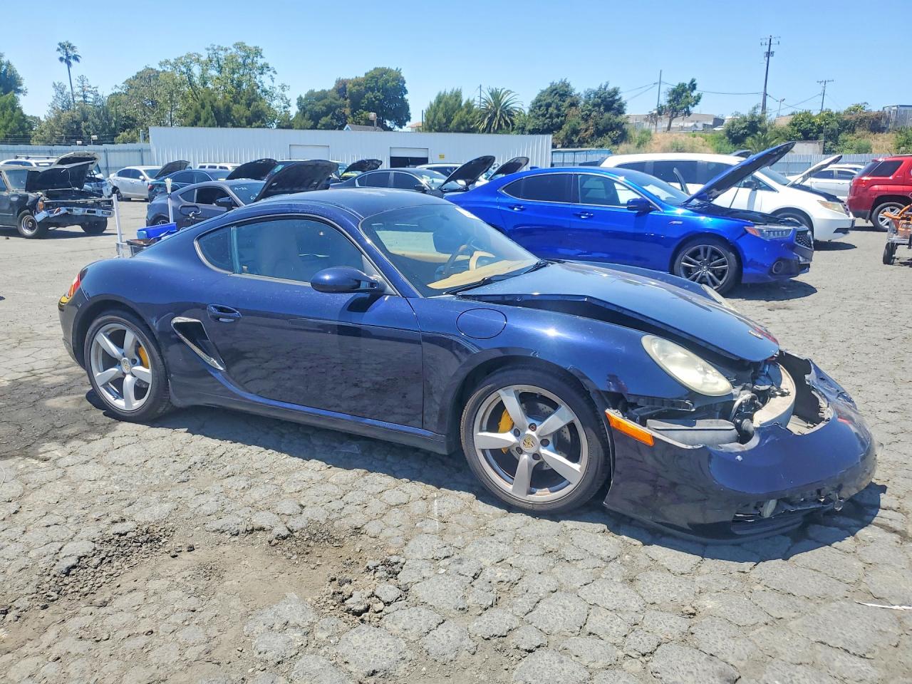 2008 Porsche Cayman Blue vin: WP0AA29888U761577