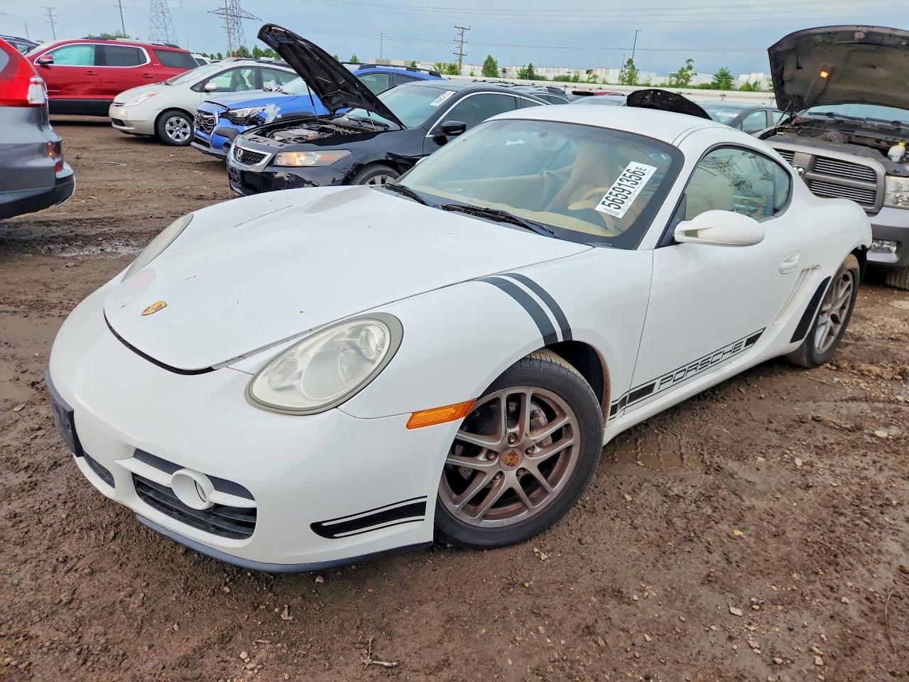 2008 Porsche Cayman White vin: WP0AA29898U761247