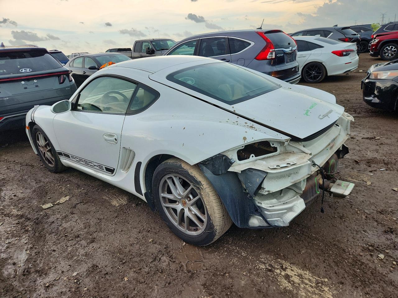 2008 Porsche Cayman White vin: WP0AA29898U761247