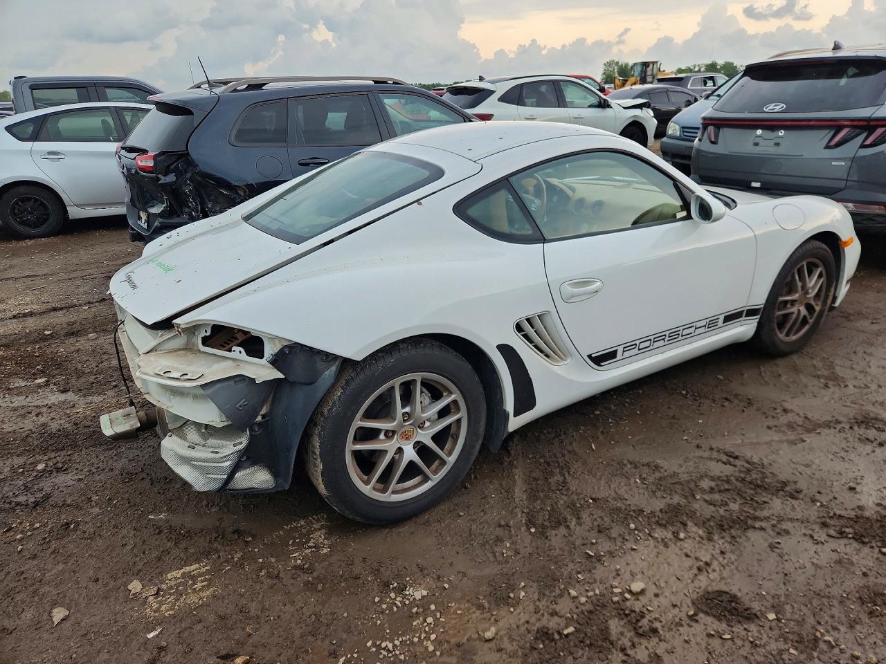 2008 Porsche Cayman White vin: WP0AA29898U761247