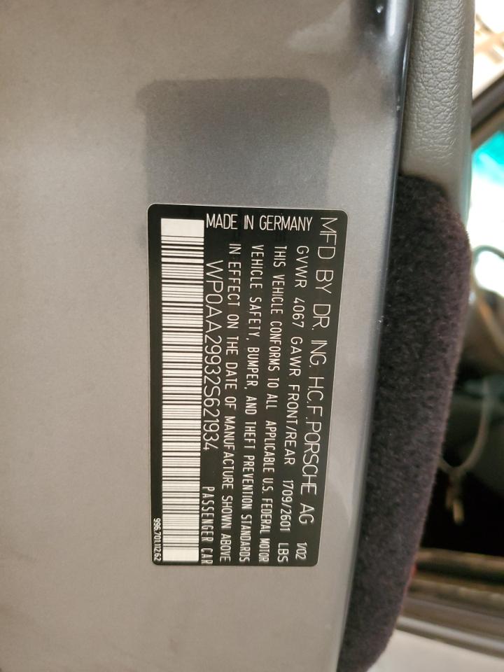 2002 Porsche 911 Carrera 2 Charcoal vin: WP0AA29932S621934