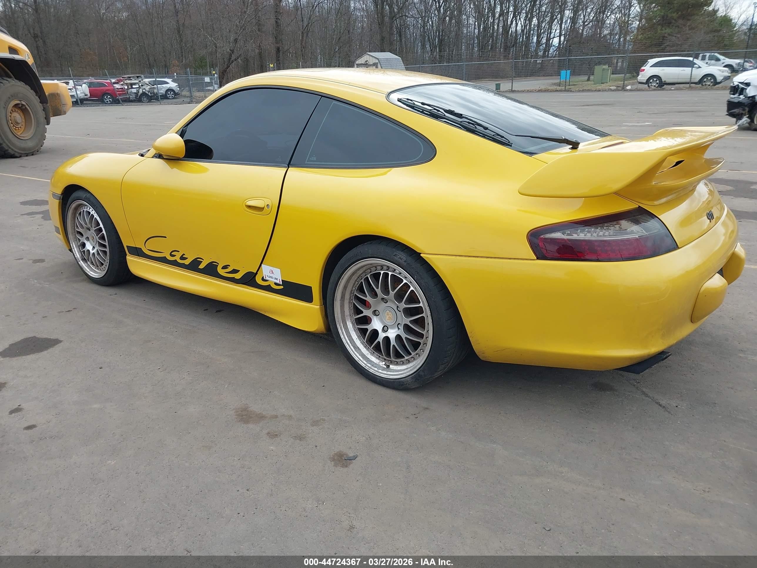 2002 Porsche 911 Carrera 4s/turbo Yellow vin: WP0AA29962S620924