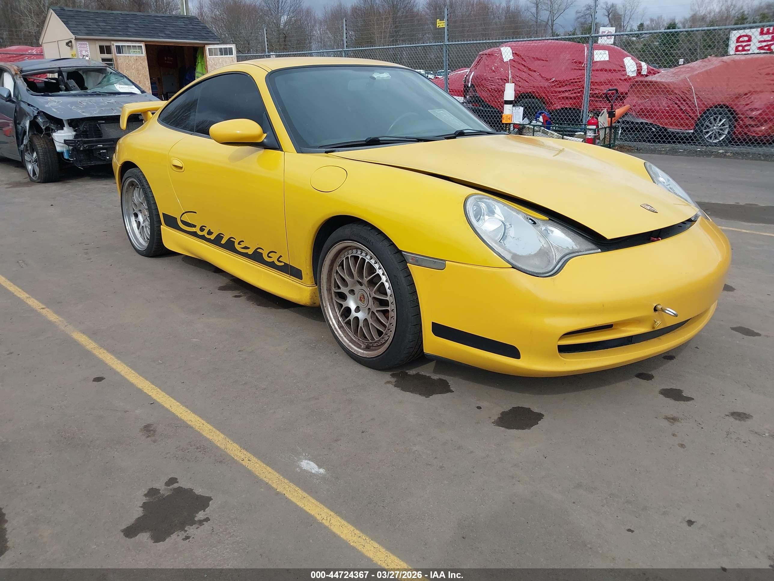 2002 Porsche 911 Carrera 4s/turbo Yellow vin: WP0AA29962S620924