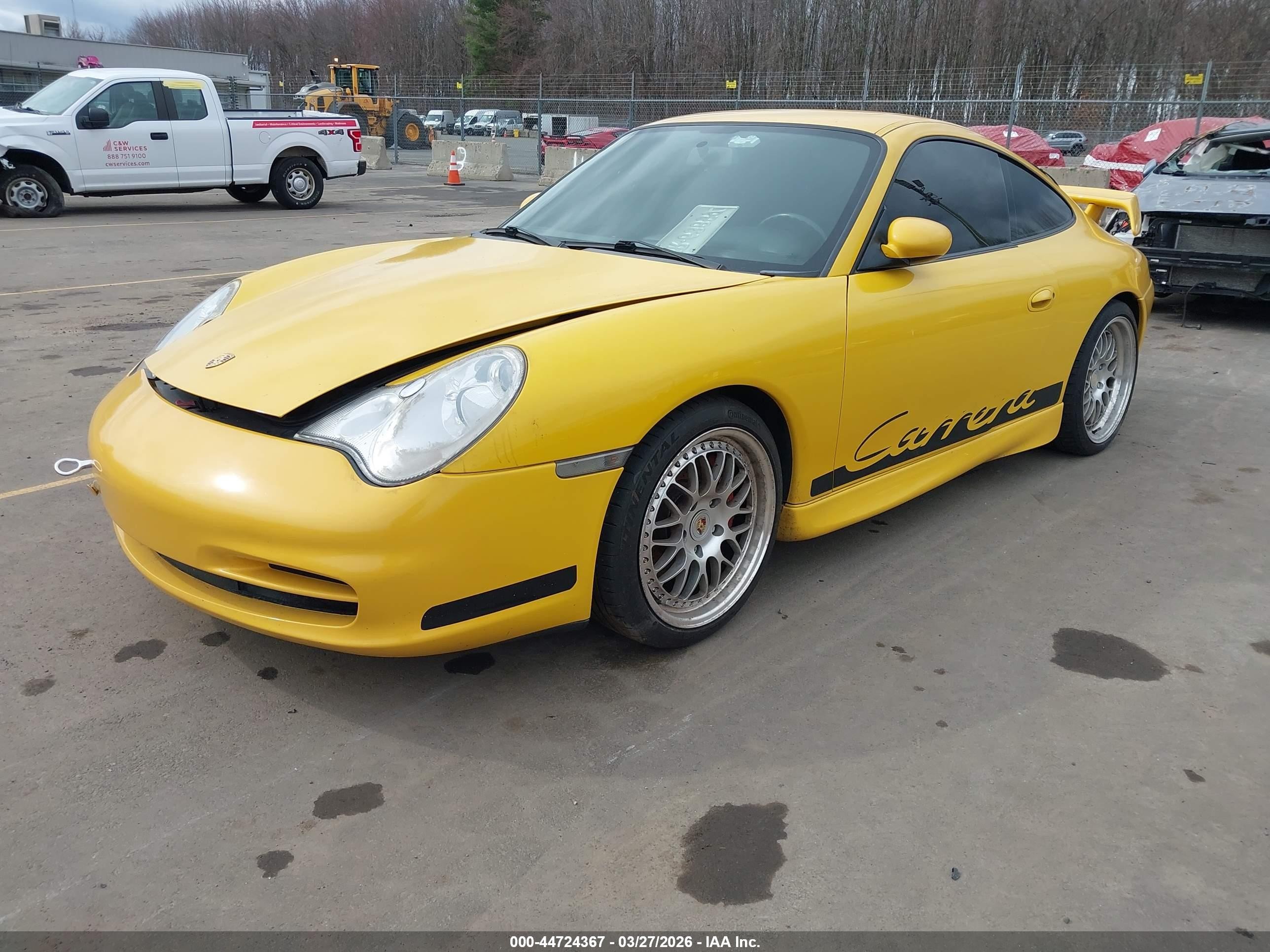 2002 Porsche 911 Carrera 4s/turbo Yellow vin: WP0AA29962S620924