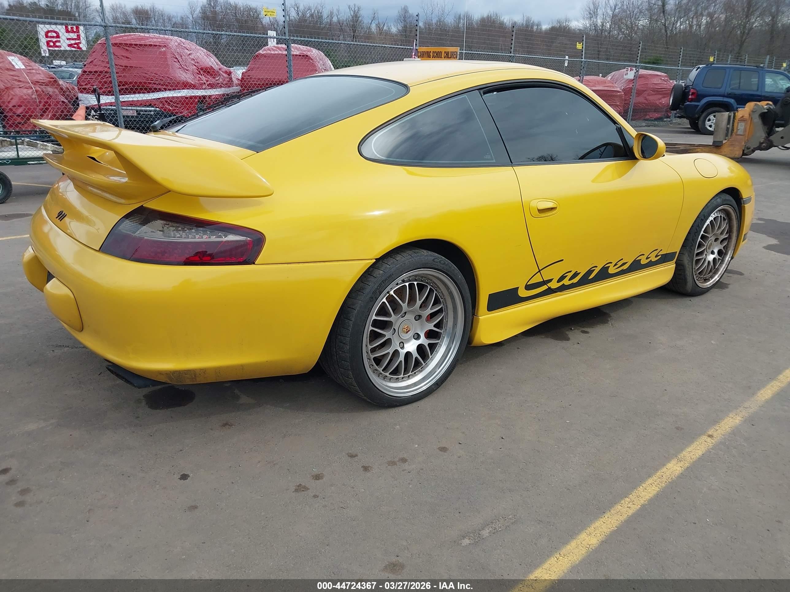 2002 Porsche 911 Carrera 4s/turbo Yellow vin: WP0AA29962S620924