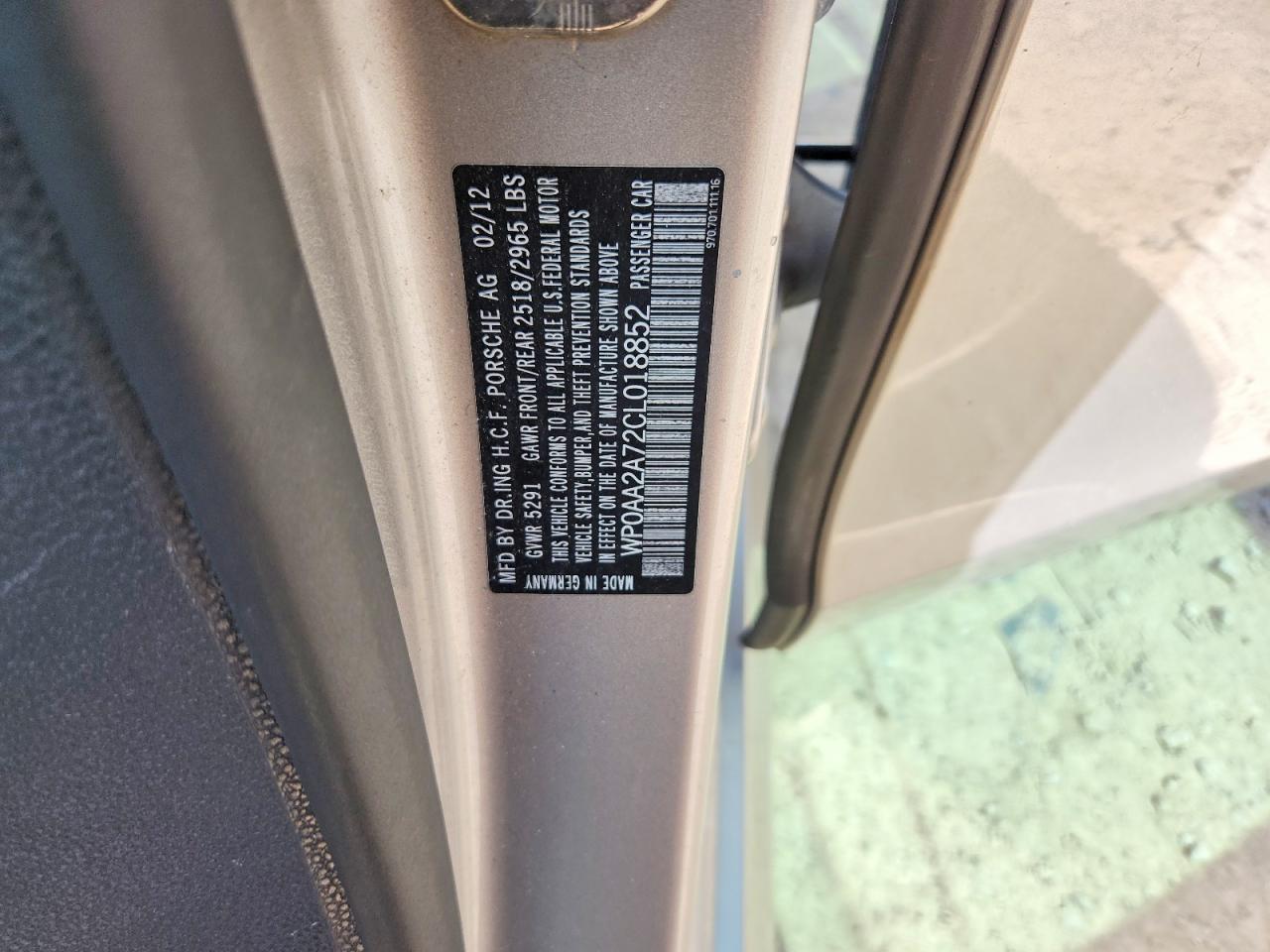2012 Porsche Panemara 4 Silver vin: WP0AA2A72CL018852