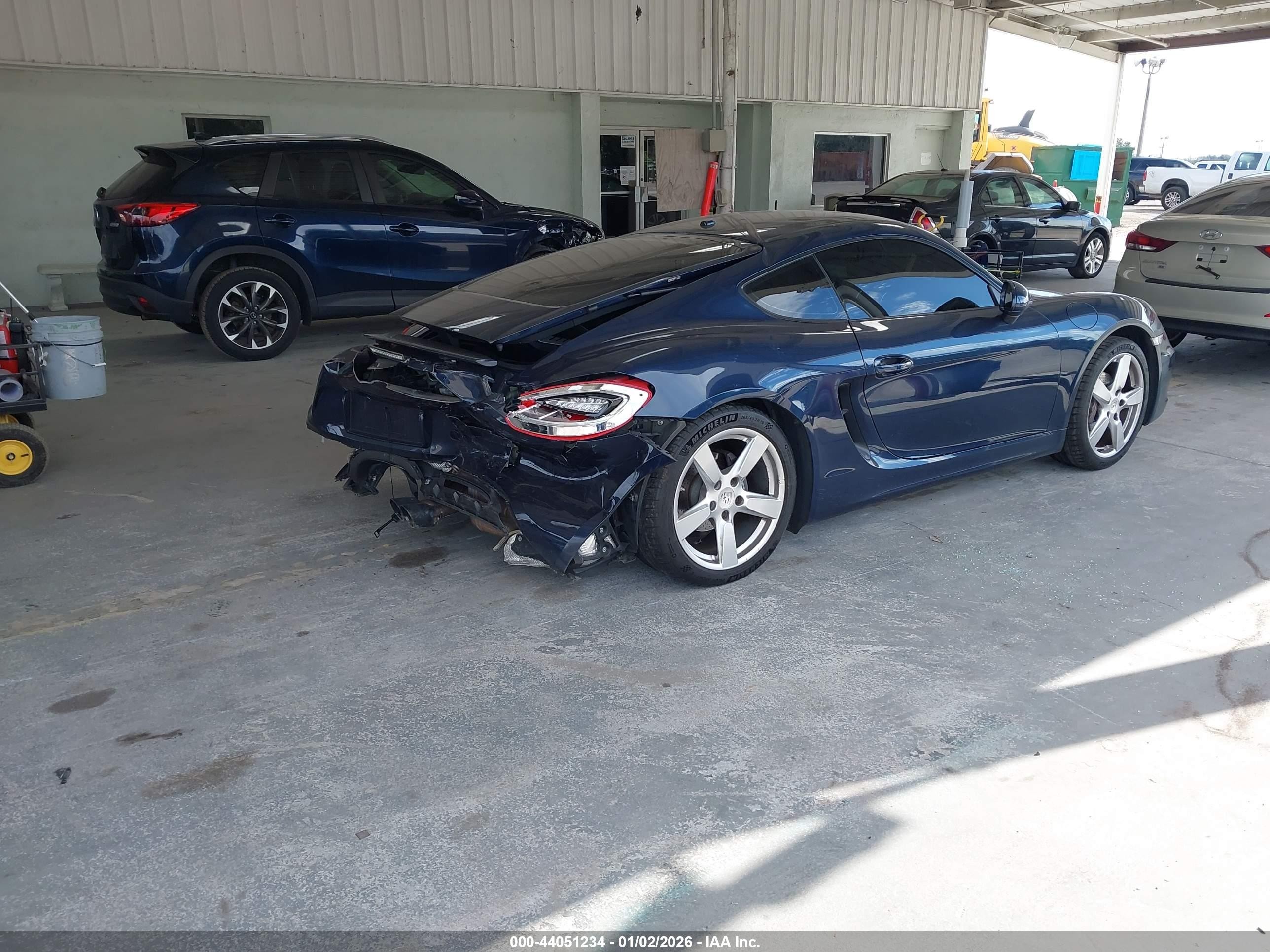 2014 Porsche Cayman   Синий vin: WP0AA2A85EK171324