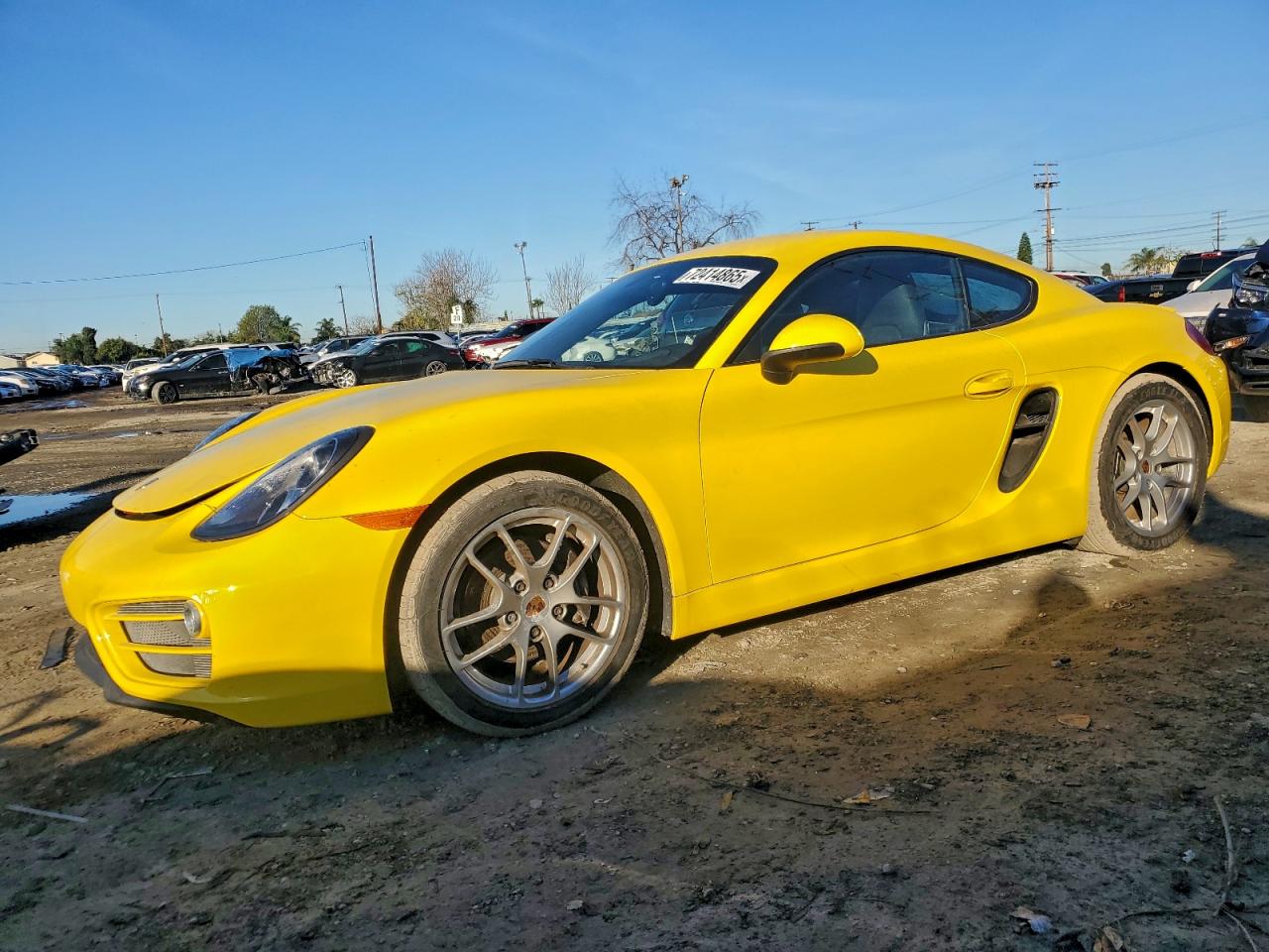 2014 Porsche Cayman Yellow vin: WP0AA2A86EK171011