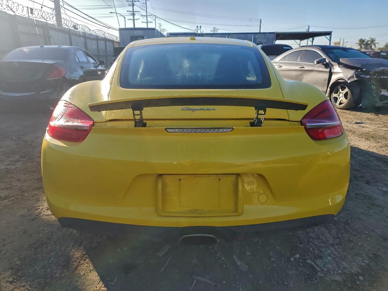 2014 Porsche Cayman Yellow vin: WP0AA2A86EK171011