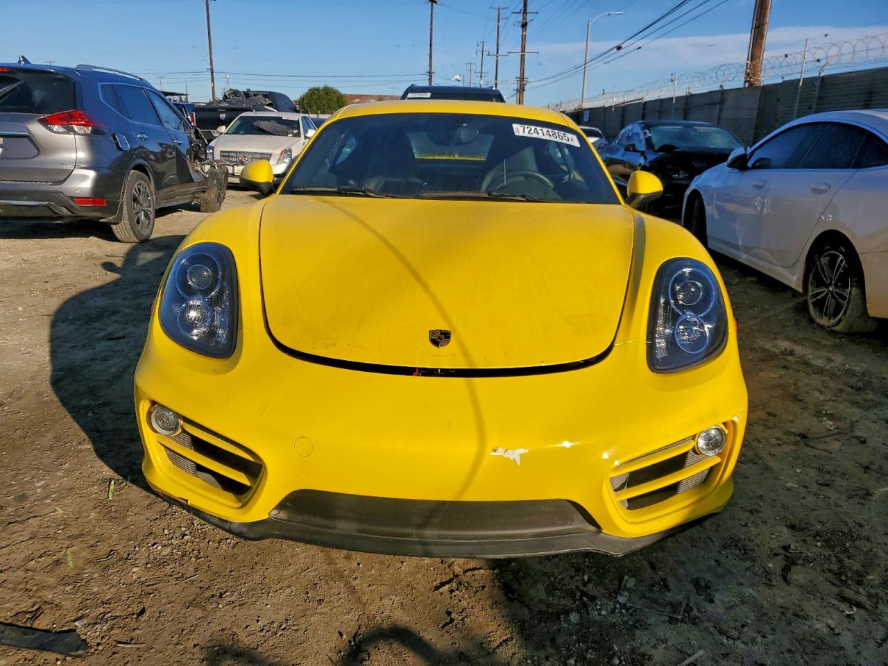 2014 Porsche Cayman Yellow vin: WP0AA2A86EK171011