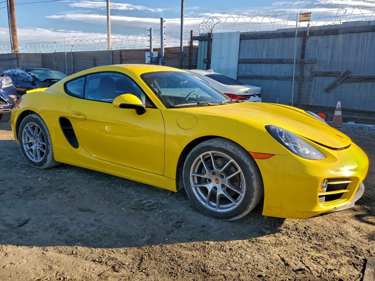 2014 Porsche Cayman Yellow vin: WP0AA2A86EK171011