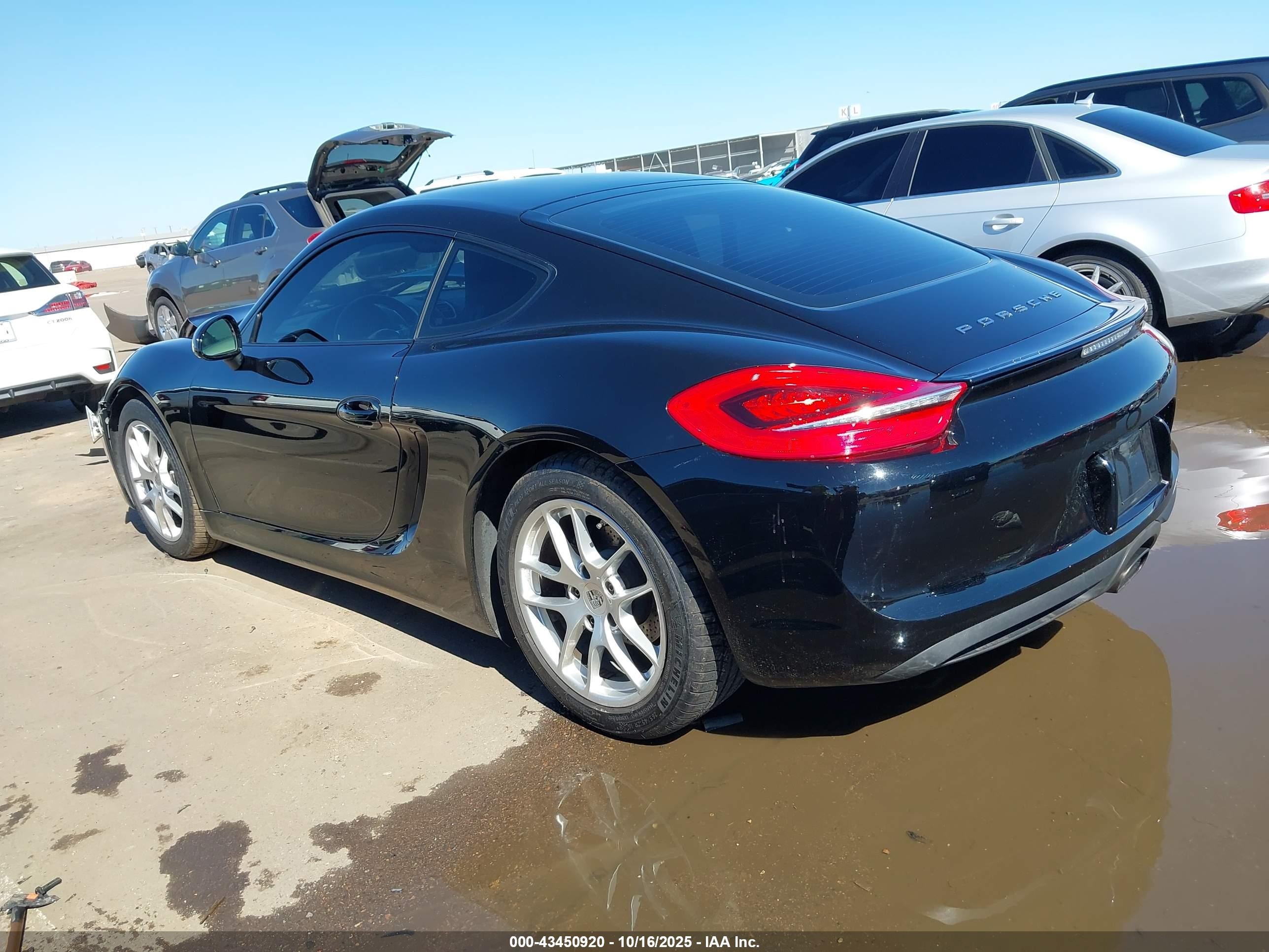 2014 Porsche Cayman Черный vin: WP0AA2A87EK171793