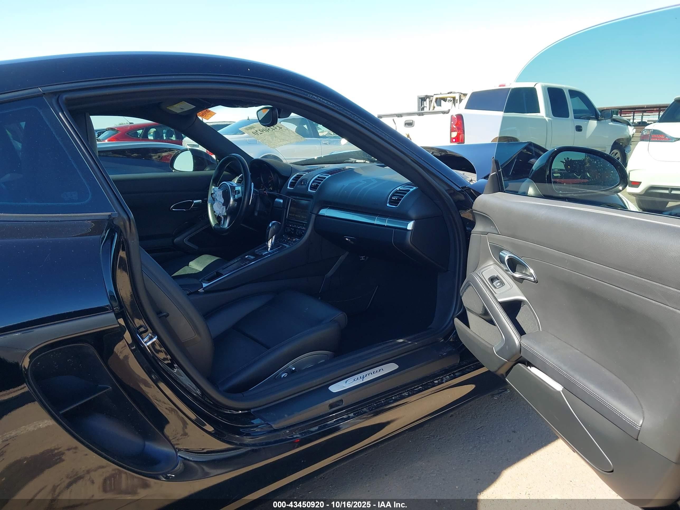 2014 Porsche Cayman Черный vin: WP0AA2A87EK171793