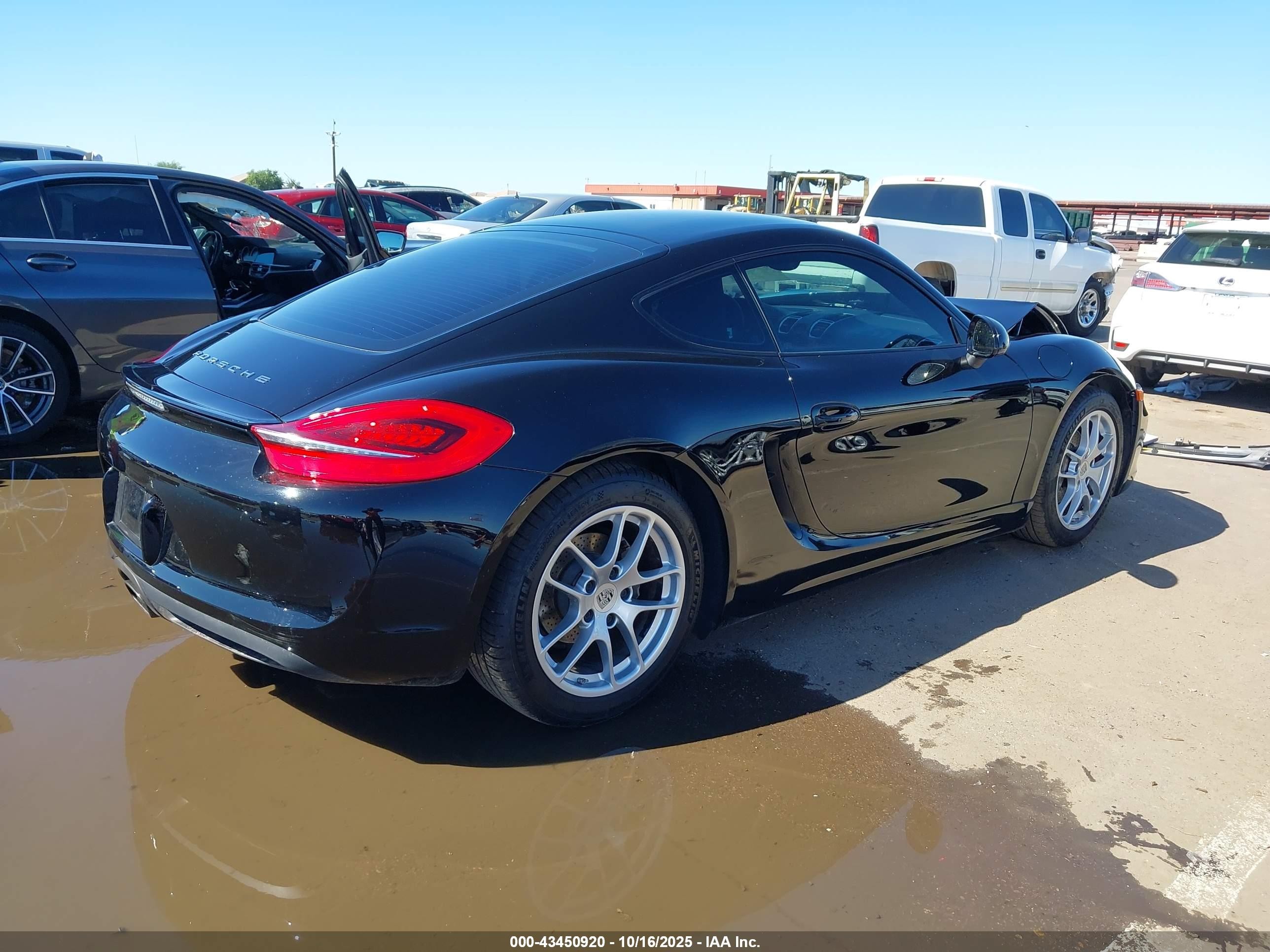 2014 Porsche Cayman Черный vin: WP0AA2A87EK171793