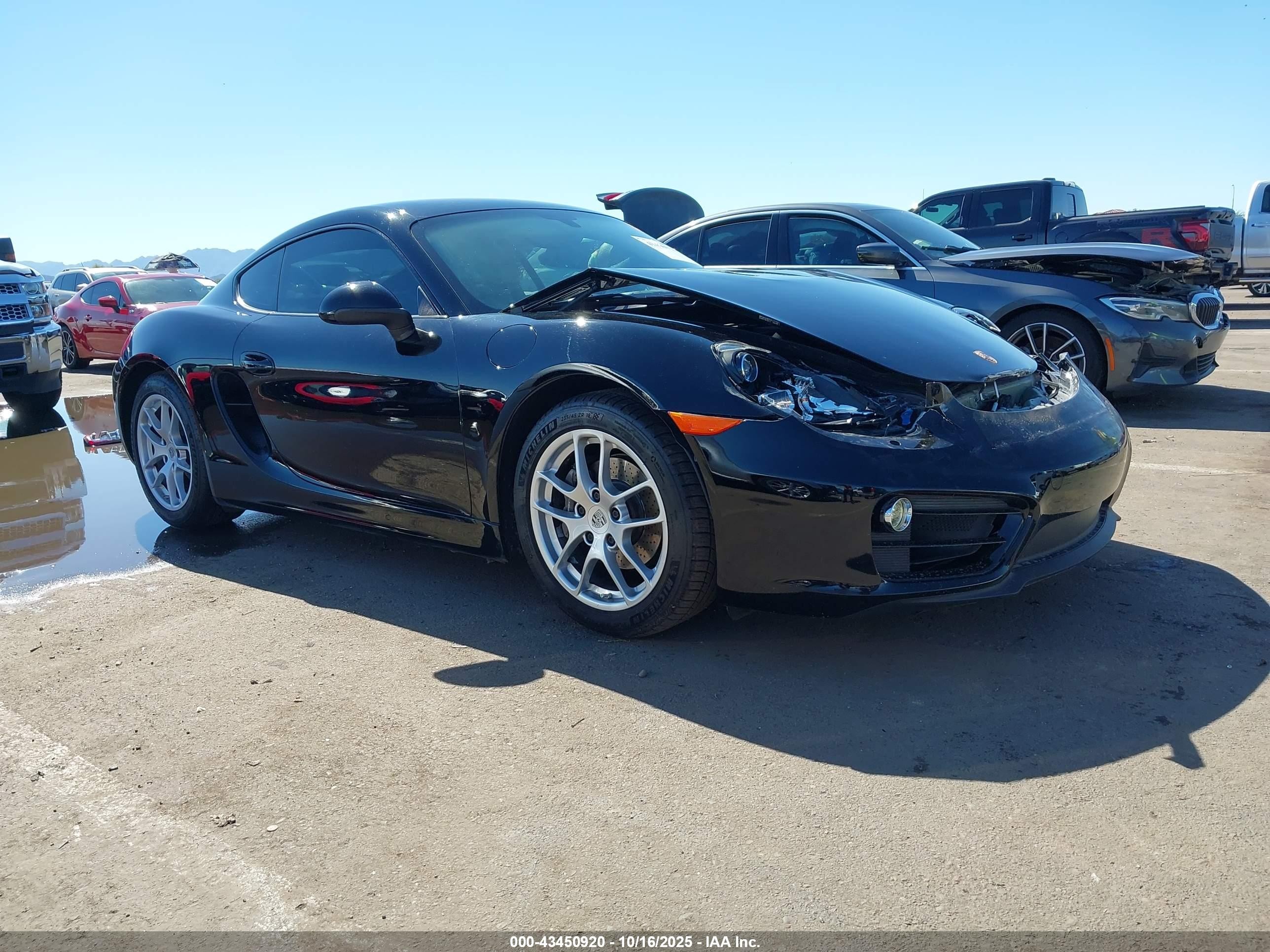 2014 Porsche Cayman Черный vin: WP0AA2A87EK171793