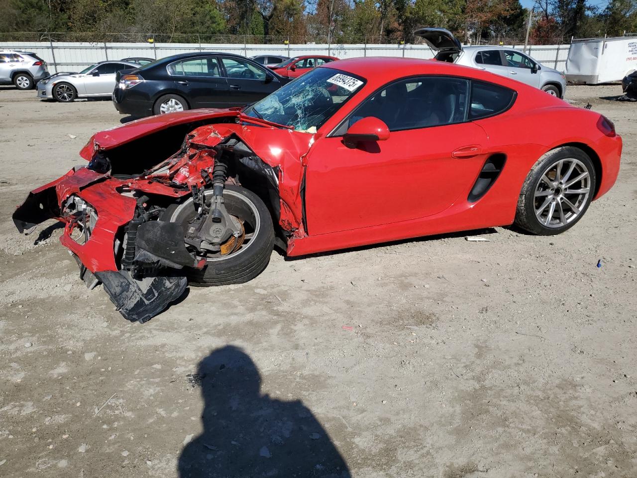 2014 Porsche Cayman Красный vin: WP0AA2A87EK172068