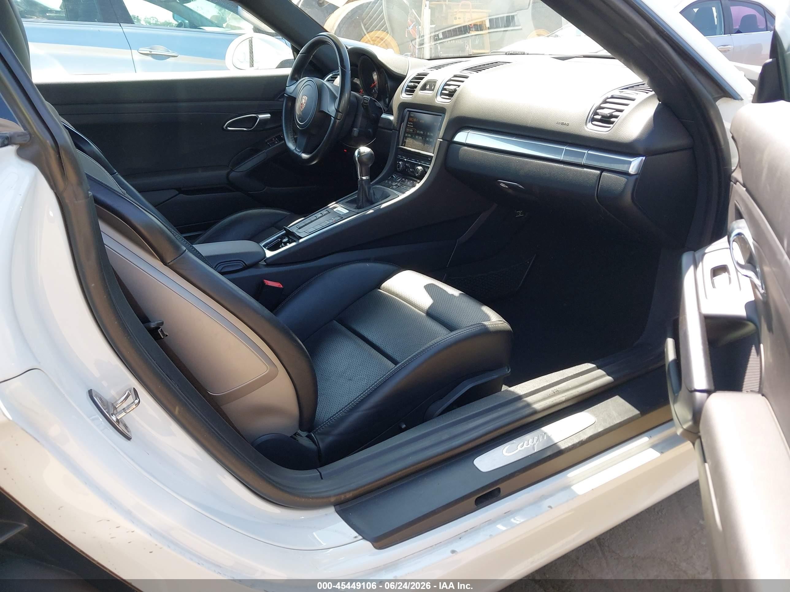 2015 Porsche Cayman   White vin: WP0AA2A87FK161055