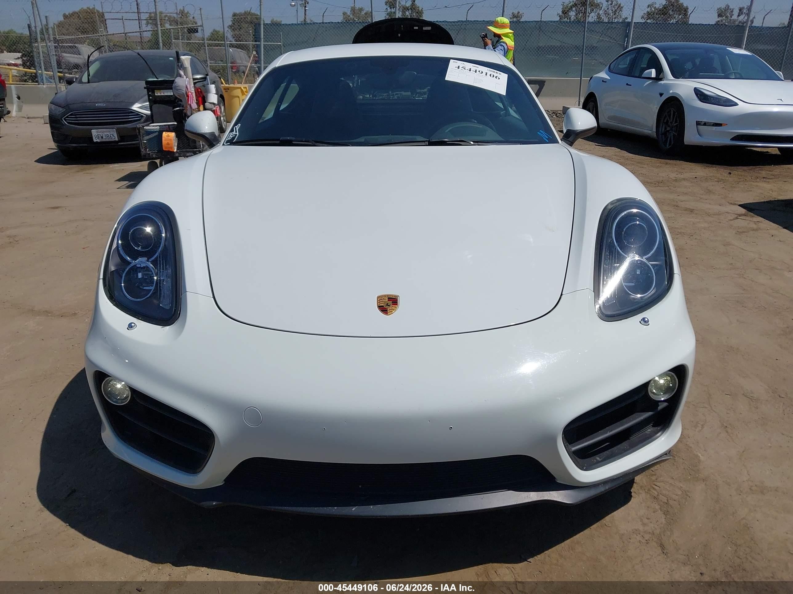 2015 Porsche Cayman   White vin: WP0AA2A87FK161055