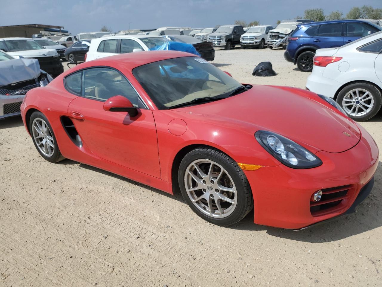 2014 Porsche Cayman Красный vin: WP0AA2A8XEK174090