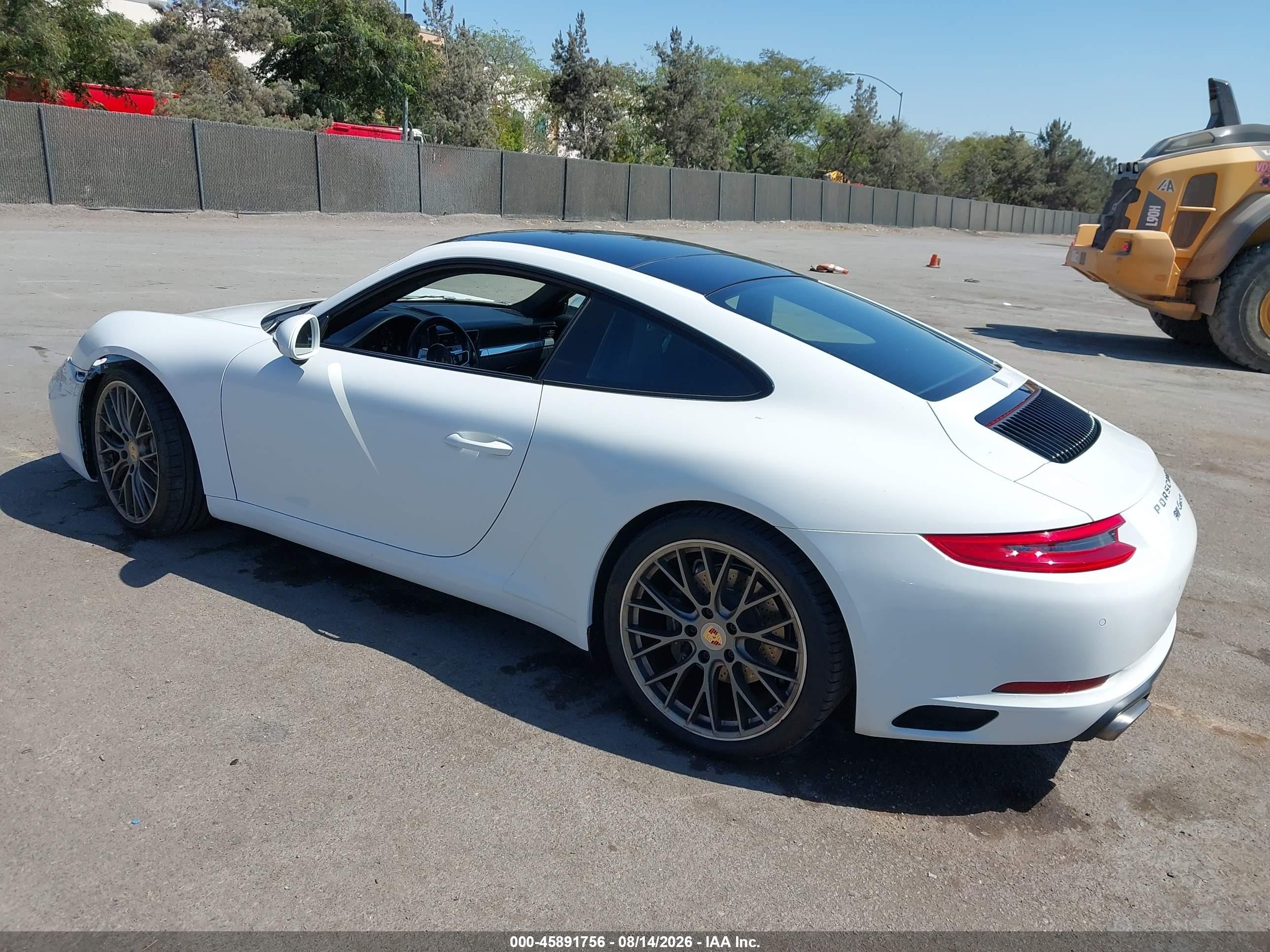 2019 Porsche 911 Carrera/carrera 4/carrera T White vin: WP0AA2A97KS103708