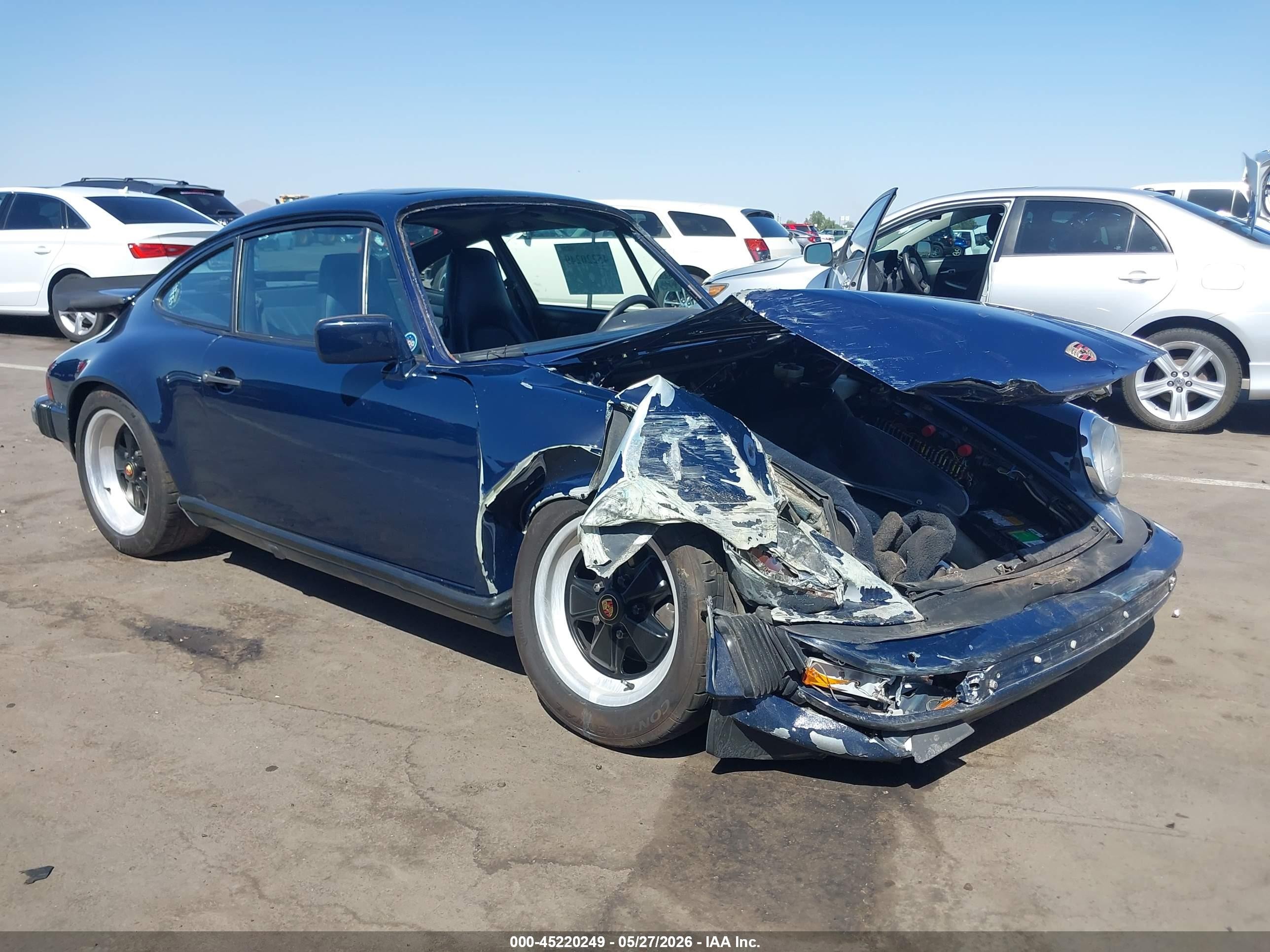 1986 Porsche 911 Carrera Blue vin: WP0AB0919GS122056
