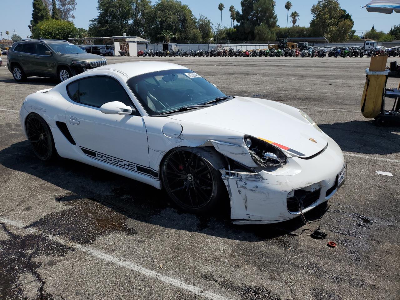 2007 Porsche Cayman S White vin: WP0AB29817U782282