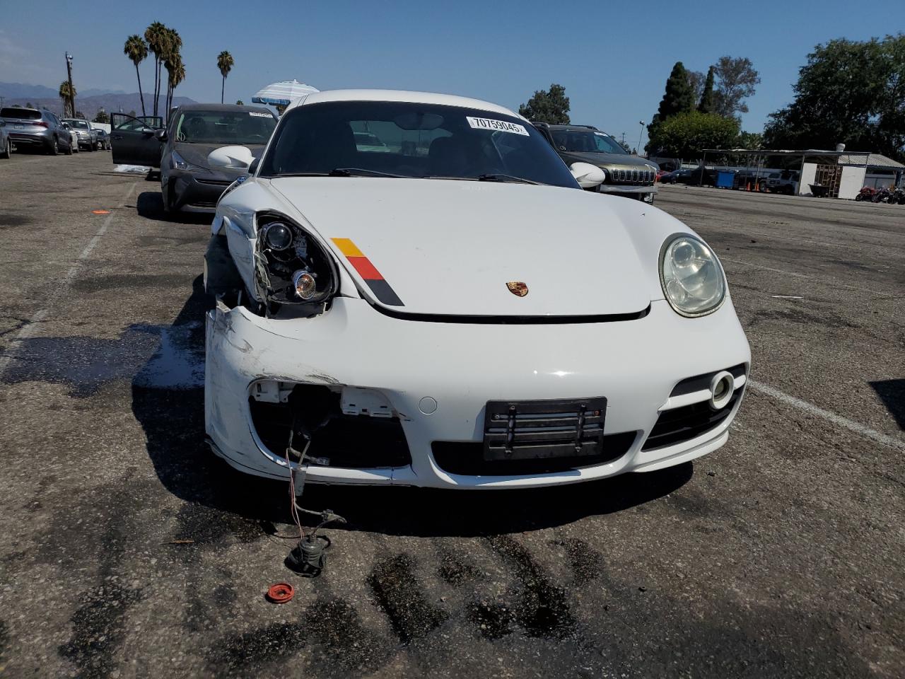 2007 Porsche Cayman S White vin: WP0AB29817U782282