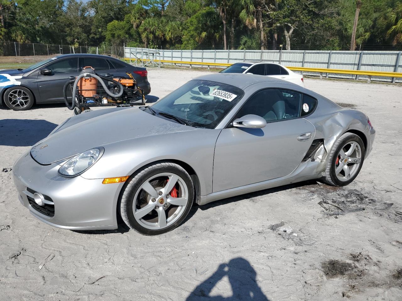 2007 Porsche Cayman S Silver vin: WP0AB29837U782493