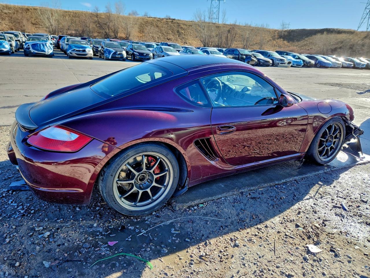 2007 Porsche Cayman S Burgundy vin: WP0AB29857U780390