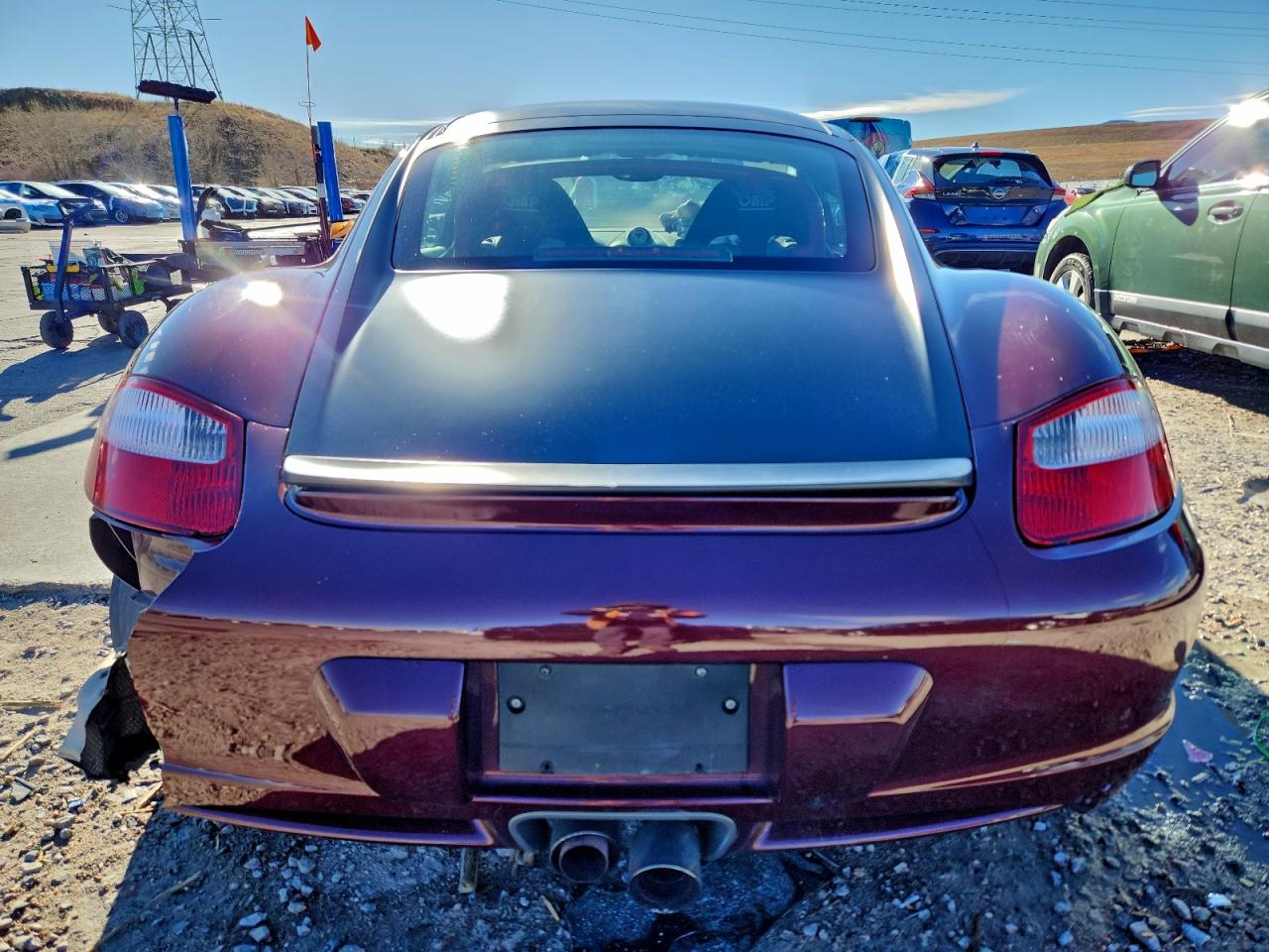 2007 Porsche Cayman S Burgundy vin: WP0AB29857U780390