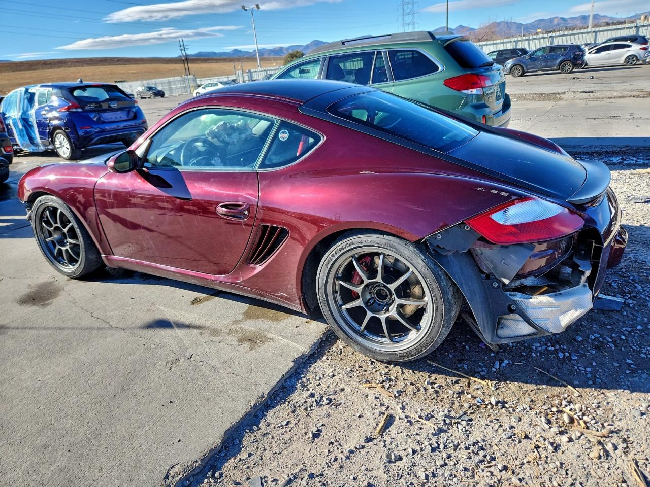2007 Porsche Cayman S Burgundy vin: WP0AB29857U780390