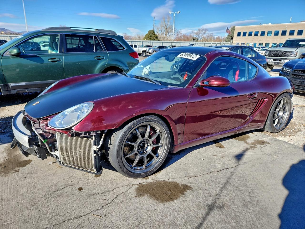 2007 Porsche Cayman S Burgundy vin: WP0AB29857U780390