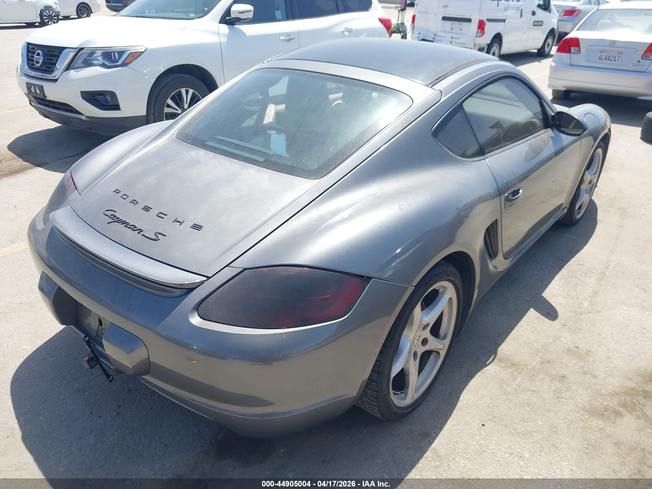 2008 Porsche Cayman S   Gray vin: WP0AB29858U780942