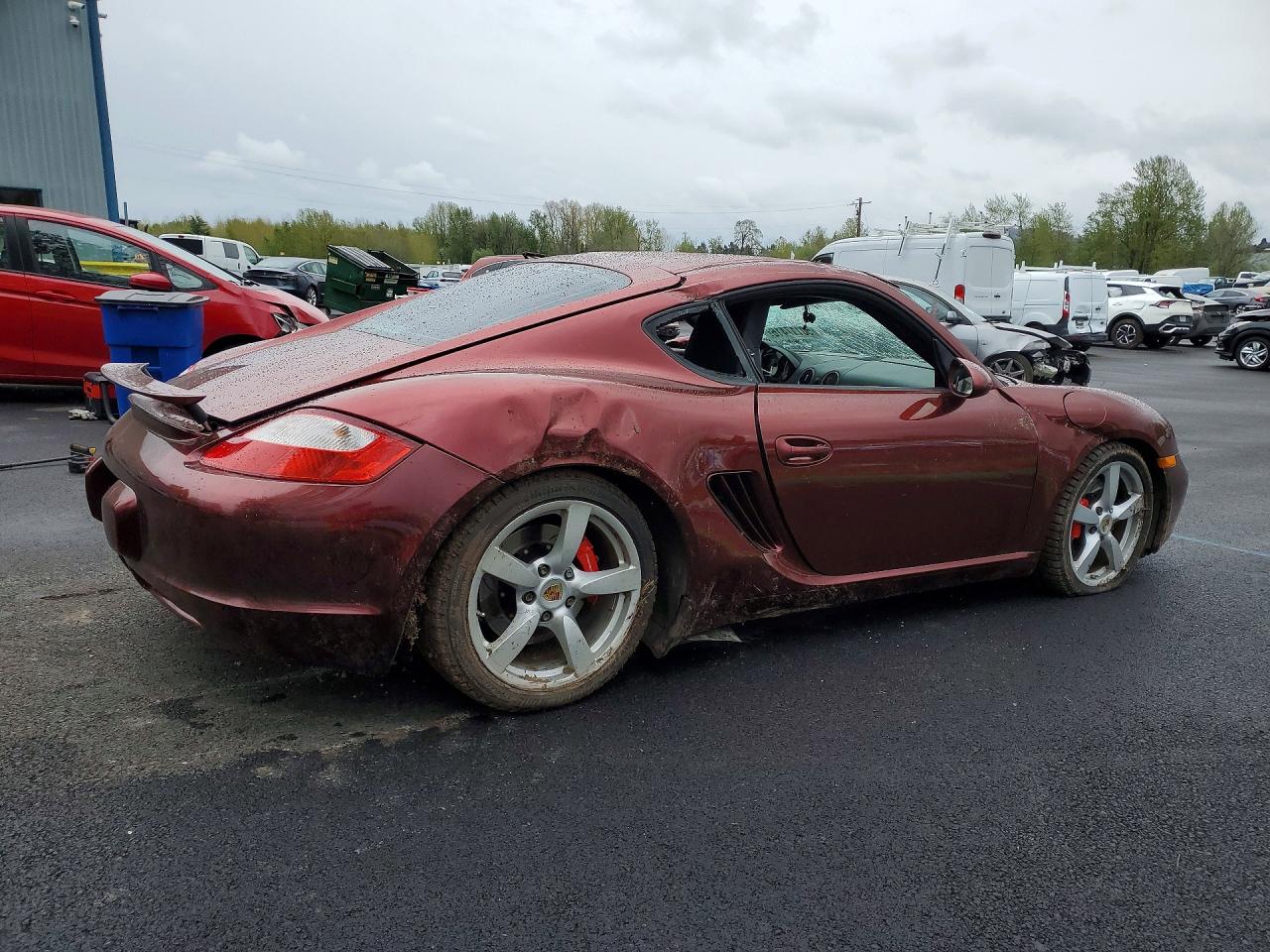 2007 Porsche Cayman S Burgundy vin: WP0AB29867U781791