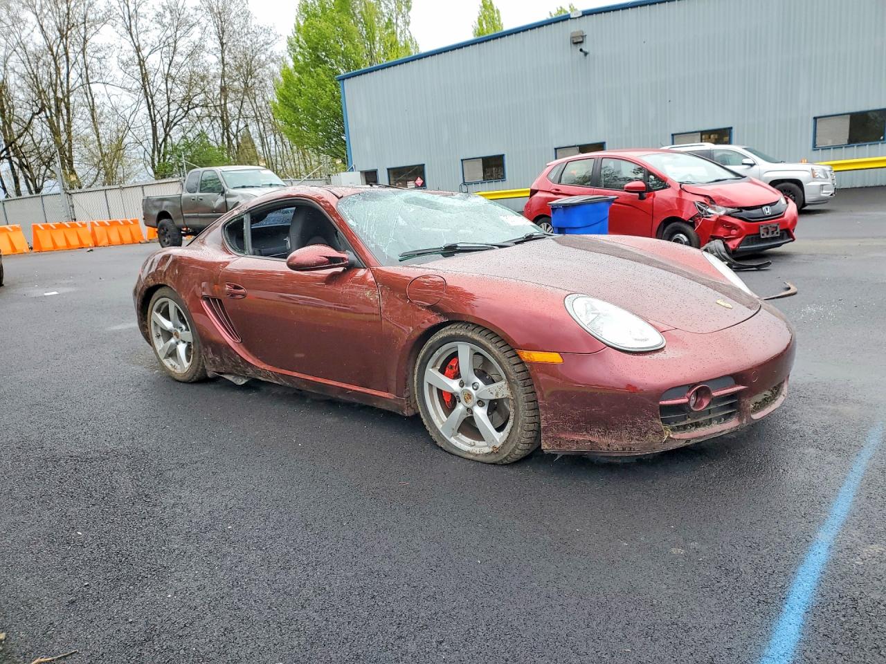 2007 Porsche Cayman S Burgundy vin: WP0AB29867U781791