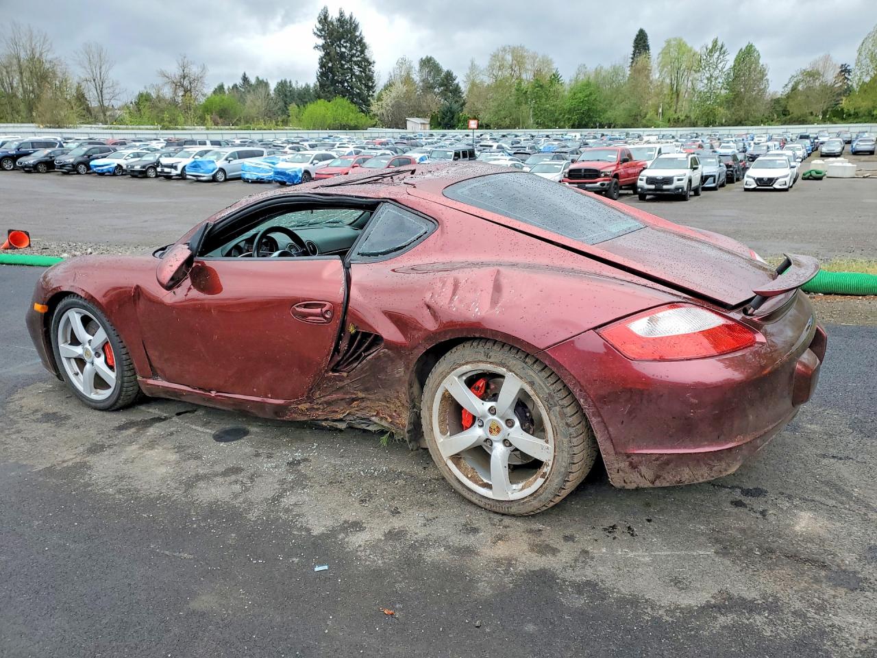 2007 Porsche Cayman S Burgundy vin: WP0AB29867U781791