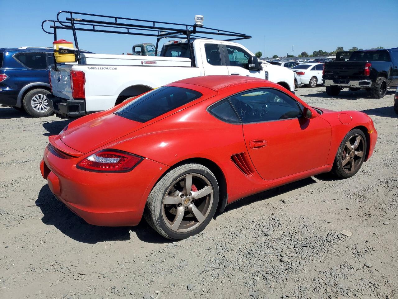 2007 Porsche Cayman S Red vin: WP0AB29877U781671