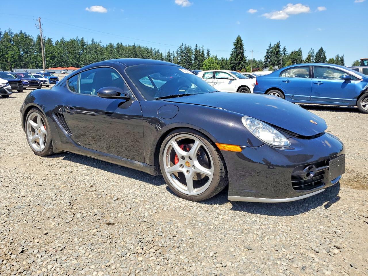 2006 Porsche Cayman S Black vin: WP0AB29886U780558